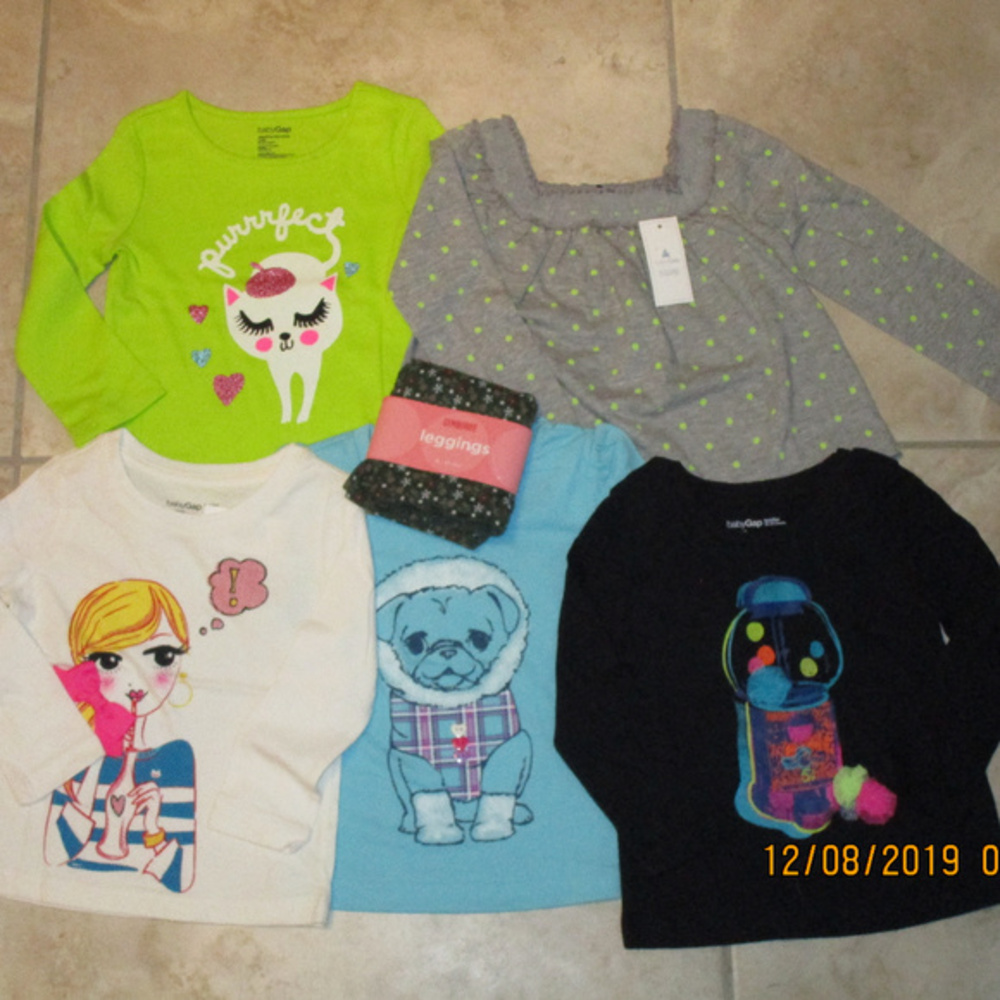 NWT Gap Gymboree Girls 6p Lot Tops Leggings 18-24M